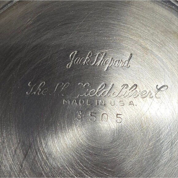 Vintage Jack Shepard Sheffield Silver Co Pitcher 3505 plate USA ice guard 7.25" - Picture 6 of 8